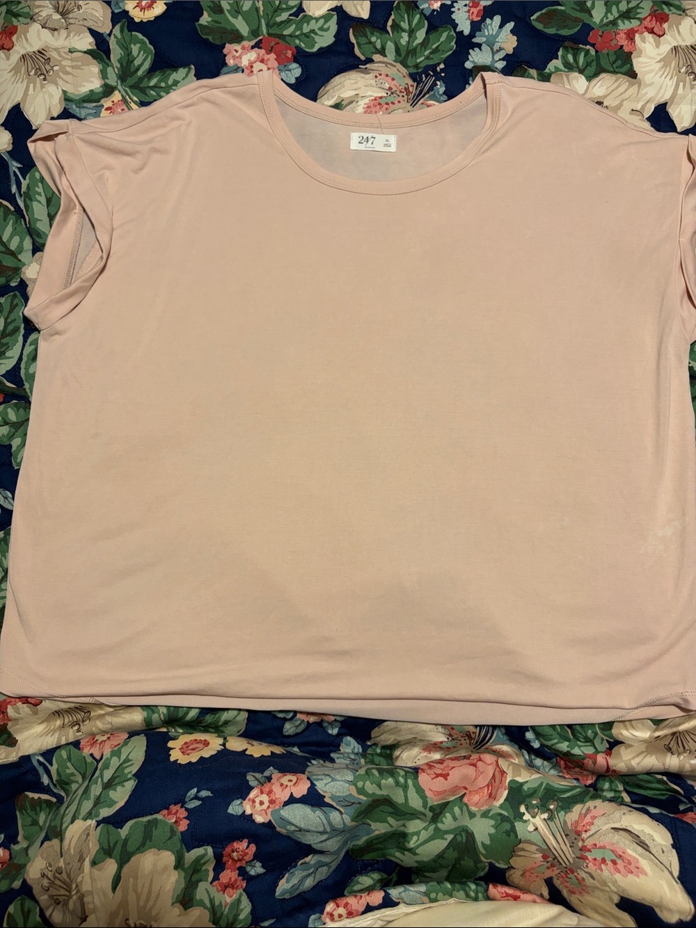 Maurices Pale Pink Short Sleeve Crewneck Tee